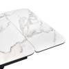 Стол Bradex Home Arthur RF 0655 керамогранит белый мрамор greys white, чёрный 120(184)x80x75 фото 8