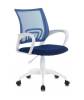 Кресло компьютерное Stool Group Бюрократ CH-W695NLT/DB/TW-10N темно-синяя сетка/ткань крестовина пластик пластик белый