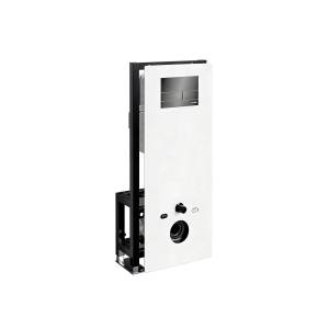 Система инсталляции для унитазов Wasserkraft Glan 66TLT.010.ME.WH.PB04 клавиша черный глянцевый