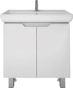Тумба для комплекта Dreja Q Plus (D) 70 c опорами, белый глянец
