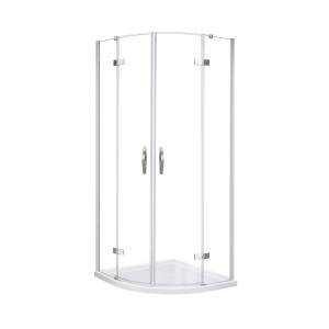Душевой уголок Cezares BERGAMO-W-R-2-100-ARCO-C-Cr-IV профиль хром, стекло прозрачное, 100x100x200