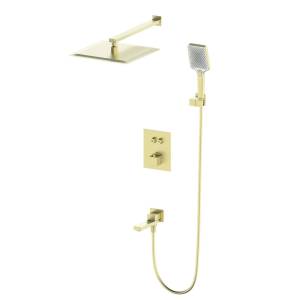 Душевой комплект Wonzon & Woghand WW-88929003-BG золотой, с термостатом