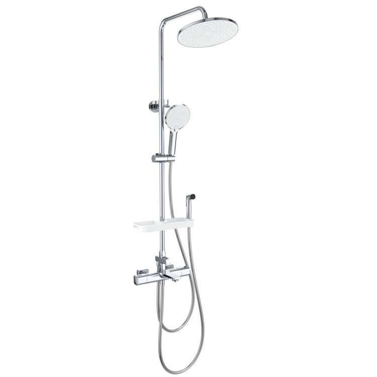 Душевая стойка Wonzon & Woghand WW-C3011-A1-CR хром, с термостатом