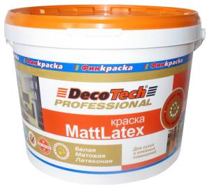 Краска DecoTech Mattlatex база WA 9 л