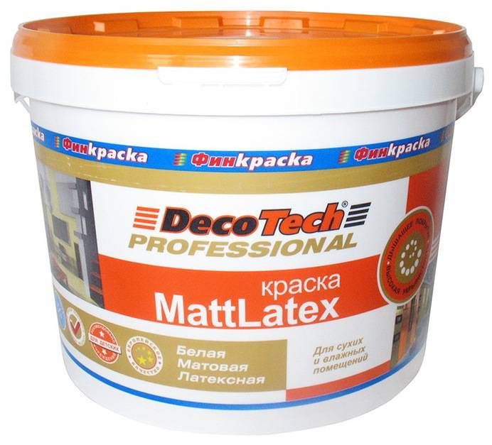 Краска DecoTech Mattlatex база WA 9 л