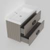 Тумба под раковину La Fenice Cubo Twin Cappuccino 100 бежевый матовый фото 2