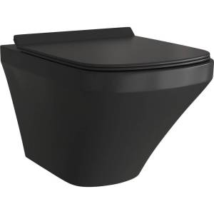Унитаз подвесной Grossman GR-4440BMS безободковый, черный матовый