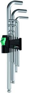 Г-образный ключ WERA 950/7 PKL Hex-Plus 1 хром, с шаром, 7 пр., 1.5/2/2.5/3/4/5/6 мм