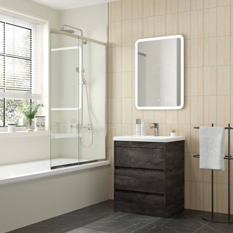 Тумба под раковину Art&Max Family-M FAMILY-M-580-3C-PIA-IS Iron stone, 57.6x48x80