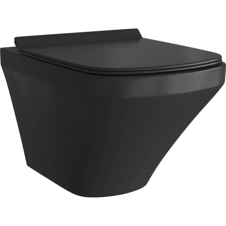 Унитаз подвесной Grossman GR-4440BMS безободковый, черный матовый