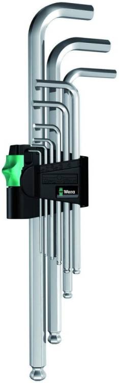 Г-образный ключ WERA 950/7 PKL Hex-Plus 1 хром, с шаром, 7 пр., 1.5/2/2.5/3/4/5/6 мм