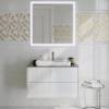 Раковина Kerama Marazzi Plaza PLR.wbi.55.1 встраиваемая сверху 55, белая глянцевая фото 5