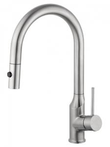 Смеситель для кухни Wonzon & Woghand WW-A21252-BS с выдвижным изливом, брашированный никель