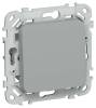Выключатель 1-клавишный проходной IEK Flite FI-V12-0-10-1-K03 серый