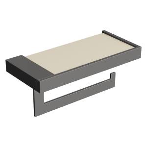 Держатель туалетной бумаги Boheme Qubic 10721-SGM c крышкой, Shine Gun Metal