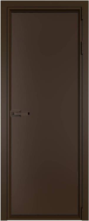 Межкомнатная дверь Profil Doors 1 AV цвет профиля Деорэ, стекло безопасное 6 мм монохром шоколад 700x2000