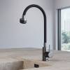 Смеситель для кухни Avrora Kitchen AV9001GM с высоким гибким изливом, графит фото 7