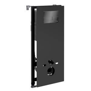 Система инсталляции для унитазов Wasserkraft New Abens 20TLT.010.ME.BL.PB04 клавиша черный глянцевый