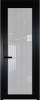 Межкомнатная дверь Profil Doors 1 AGP цвет профиля Черный, стекло безопасное 6 мм страйп 700x2000