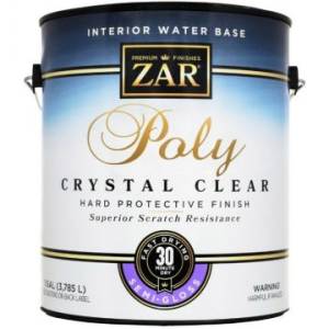 Полиуретановый лак ZAR Poly Crystal Clear Interior Water Base полуглянцевый 3.78 л