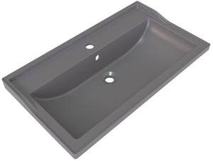 Раковина Stella Polar Флур SP-00001728 серая, 80x45