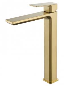 Смеситель для раковины Wonzon & Woghand WW-88239011-BG высокий, брашированное золото