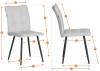 Стул Tetchair Bari LT 25241 молочный, черный, велюр фото 17