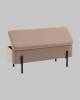 Банкетка-сундук Stool Group Болейн 20A544VF-BL-MOMO-03 с ящиком, велюр бежевый, черные ножки 110x42 фото 3