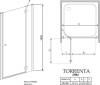 Душевая дверь в нишу Radaway Torrenta DWJ 80 прозрачное стекло R фото 6
