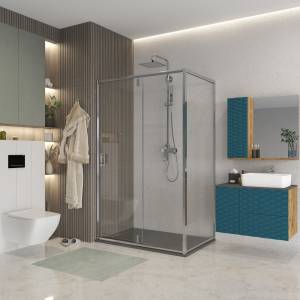 Душевой уголок Niagara Nova NG-63-10A-A80 100x80, прямоугольный, хром