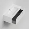 Тумба с раковиной La Fenice Terra Bianco NFNC-01-TER-B-100-3-100 белая матовая, 100 см фото 2