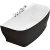 Акриловая ванна BelBagno BB74-NERO-W0 165x78 белая глянцевая/черная матовая