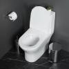Унитаз-моноблок BelBagno Lounge BB8618CPR-MN/SC безободковый, с сиденьем микролифт, белый фото 8