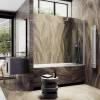 Шторка на ванну MaybahGlass MGV-599-5 поворотная, на монопетле, стекло прозрачное, профиль хром матовый, 1400x700 фото 3