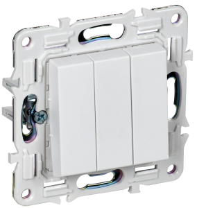 Выключатель 3-клавишный IEK Skandy SK-V30-0-10-K01 арктический белый