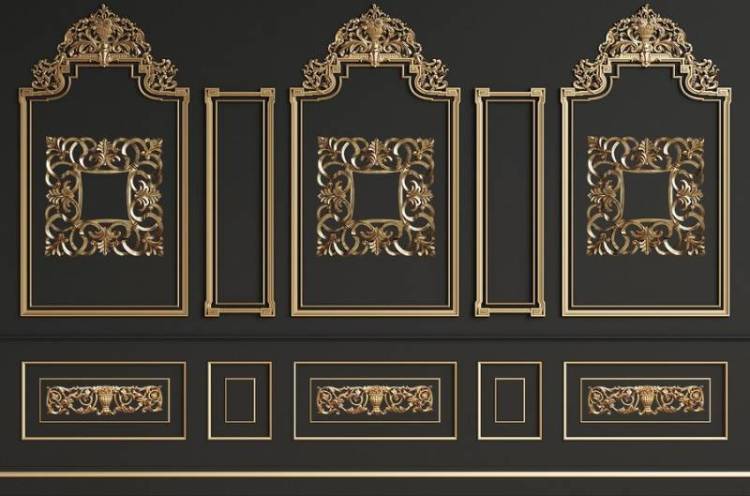 3D Фотообои Artegrafico «Фасад с позолотой» DR-024 канвас