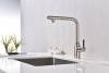 Смеситель для кухни Paulmark Viper Vi213105-BS с выдвижным изливом, брашированная сталь фото 2