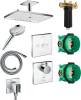 Душевой комплект Hansgrohe Rainmaker Select 460 (3 jet) 24006400 + 26530400 + 26486000 + 28276000 + 15735400 + 15736400