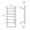 Полотенцесушитель электрический Point PN08848B П6 40x80, черный фото 2