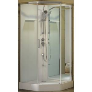 Душевая дверь для кабины Aquanet Passion P 2.0 №1/4 263879 профиль серебро, стекло прозрачное, 90x195
