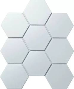 Мозаика StarMosaic Hex+Octagon+Triangolo SBH1005 Hexagon big White Matt 25.6х29.5