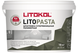 Шпаклевка Litokol Litopasta полимерная готовая белый 18 кг