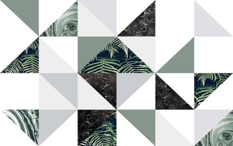 3D Фотообои Artegrafico «Тропическая геометрия» BL-019 песок