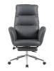 Кресло компьютерное Stool Group TopChairs Solid DD-004-OT grey серый, с оттоманкой фото 2