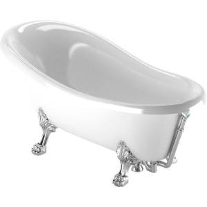 Ванна из искусственного камня Veragio Markiza 30257 185x80 слив-перелив хром, хром