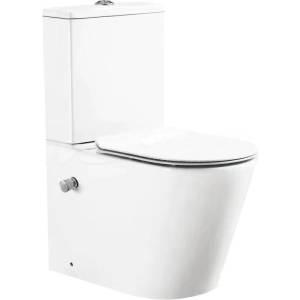 Унитаз-компакт SantiLine SL-5017SM-BD безободковый, с крышкой-сиденьем микролифт, с функцией биде