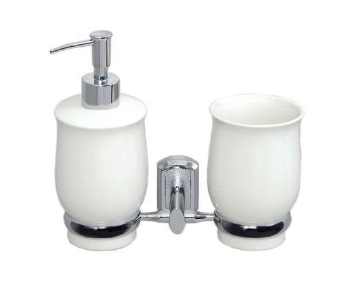 Держатель со стакананом и дозатором Wasserkraft K-24189 хром