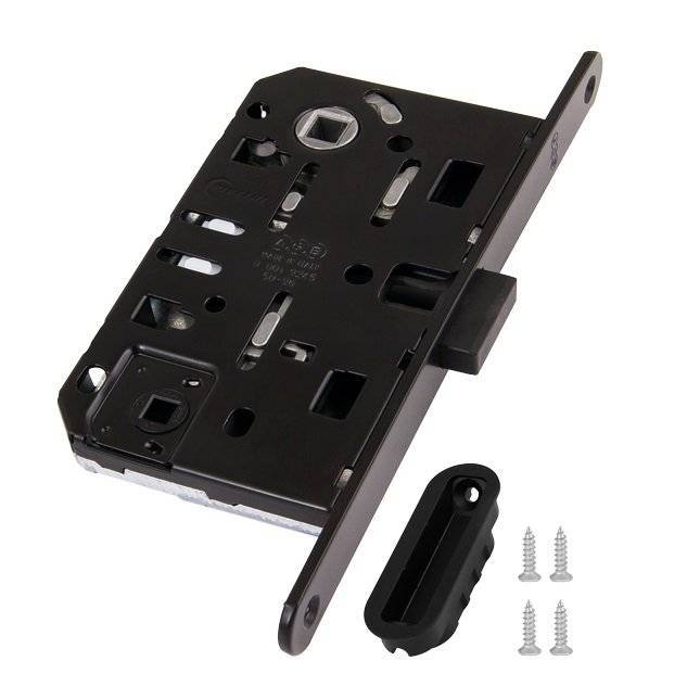 Замок AGB MEDIANA POLARIS под WC, магнитный с ответной планкой, черный