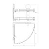 Полка Artwelle Harmonie HAR 040 2-ярусная угловая фото 2
