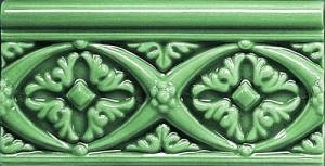 Бордюр Adex Modernista ADMO4006 RELIEVE BIZANTINO C/C VERDE OSCURO 7.5x15